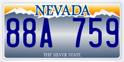 NV license plate 88A759