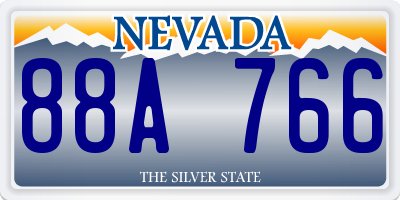 NV license plate 88A766