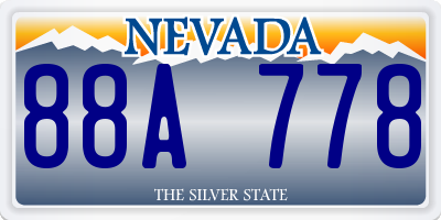 NV license plate 88A778