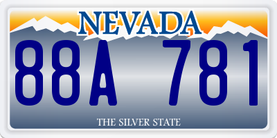 NV license plate 88A781