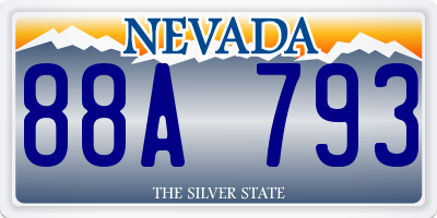 NV license plate 88A793