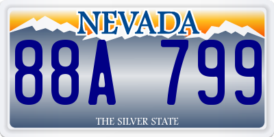 NV license plate 88A799