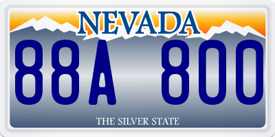 NV license plate 88A800