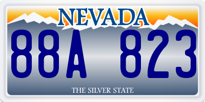 NV license plate 88A823