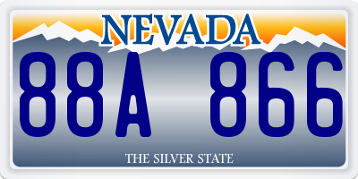 NV license plate 88A866