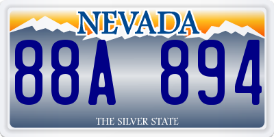 NV license plate 88A894