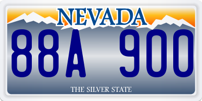 NV license plate 88A900