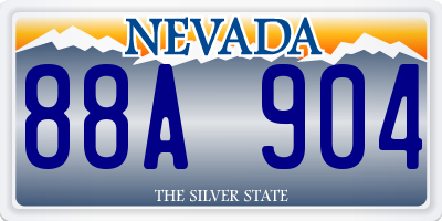 NV license plate 88A904