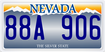 NV license plate 88A906
