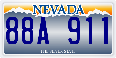 NV license plate 88A911