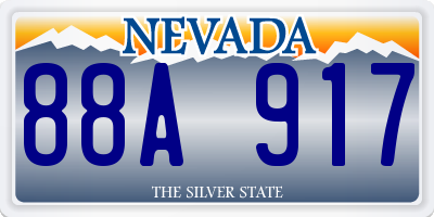 NV license plate 88A917