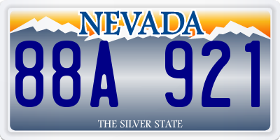 NV license plate 88A921
