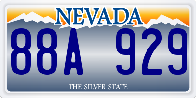 NV license plate 88A929