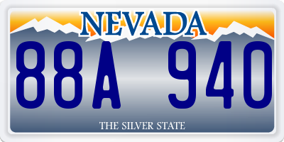 NV license plate 88A940
