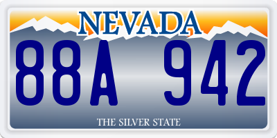 NV license plate 88A942