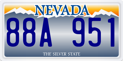 NV license plate 88A951