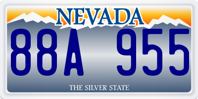 NV license plate 88A955