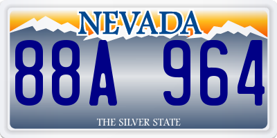 NV license plate 88A964