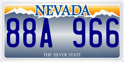 NV license plate 88A966