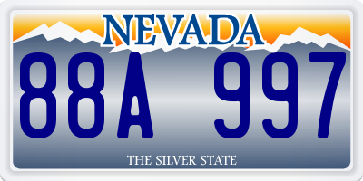 NV license plate 88A997