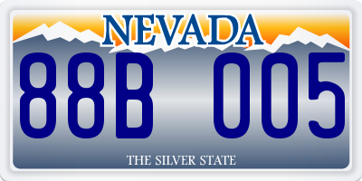 NV license plate 88B005