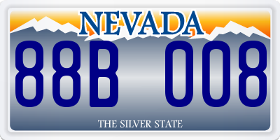 NV license plate 88B008