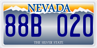 NV license plate 88B020