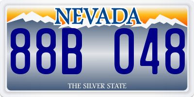 NV license plate 88B048