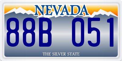 NV license plate 88B051