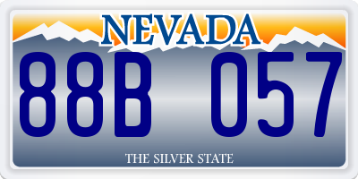 NV license plate 88B057