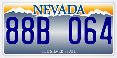 NV license plate 88B064