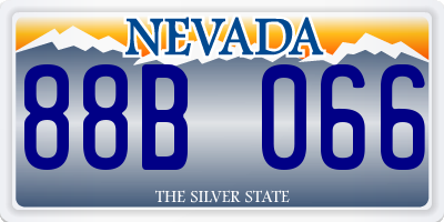NV license plate 88B066