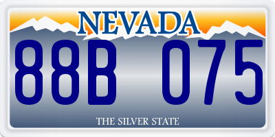 NV license plate 88B075