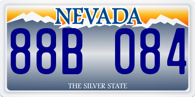 NV license plate 88B084