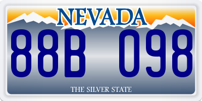 NV license plate 88B098