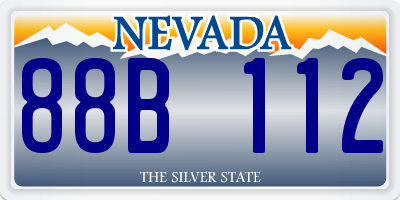 NV license plate 88B112