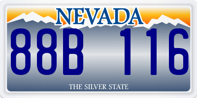 NV license plate 88B116