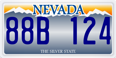 NV license plate 88B124