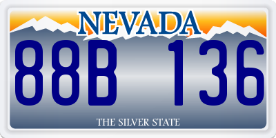 NV license plate 88B136