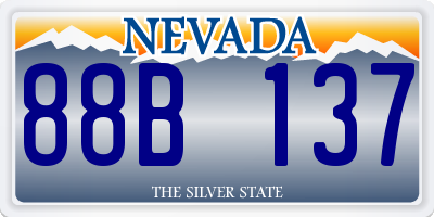 NV license plate 88B137