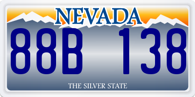 NV license plate 88B138