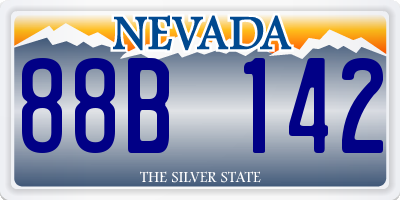 NV license plate 88B142