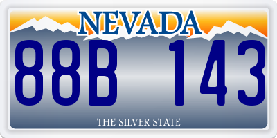 NV license plate 88B143