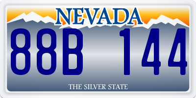 NV license plate 88B144