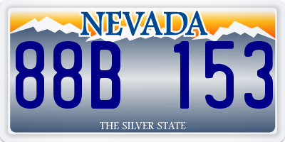 NV license plate 88B153