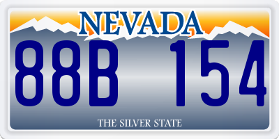 NV license plate 88B154