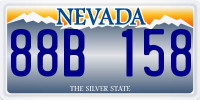 NV license plate 88B158