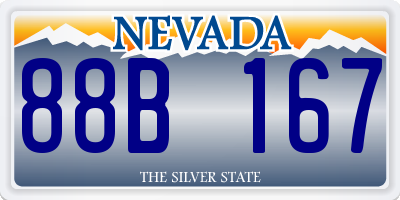 NV license plate 88B167