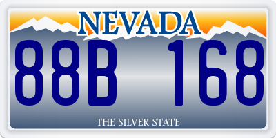 NV license plate 88B168