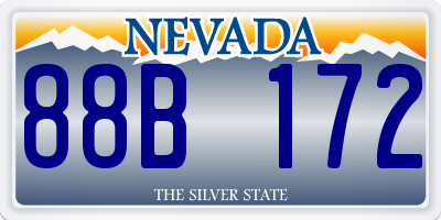 NV license plate 88B172